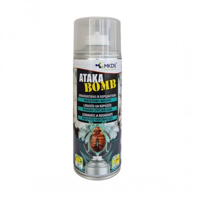 Ataka BOMB insekticidas skraidantiems ir ropojantiems vabzdžiams, 400 ml